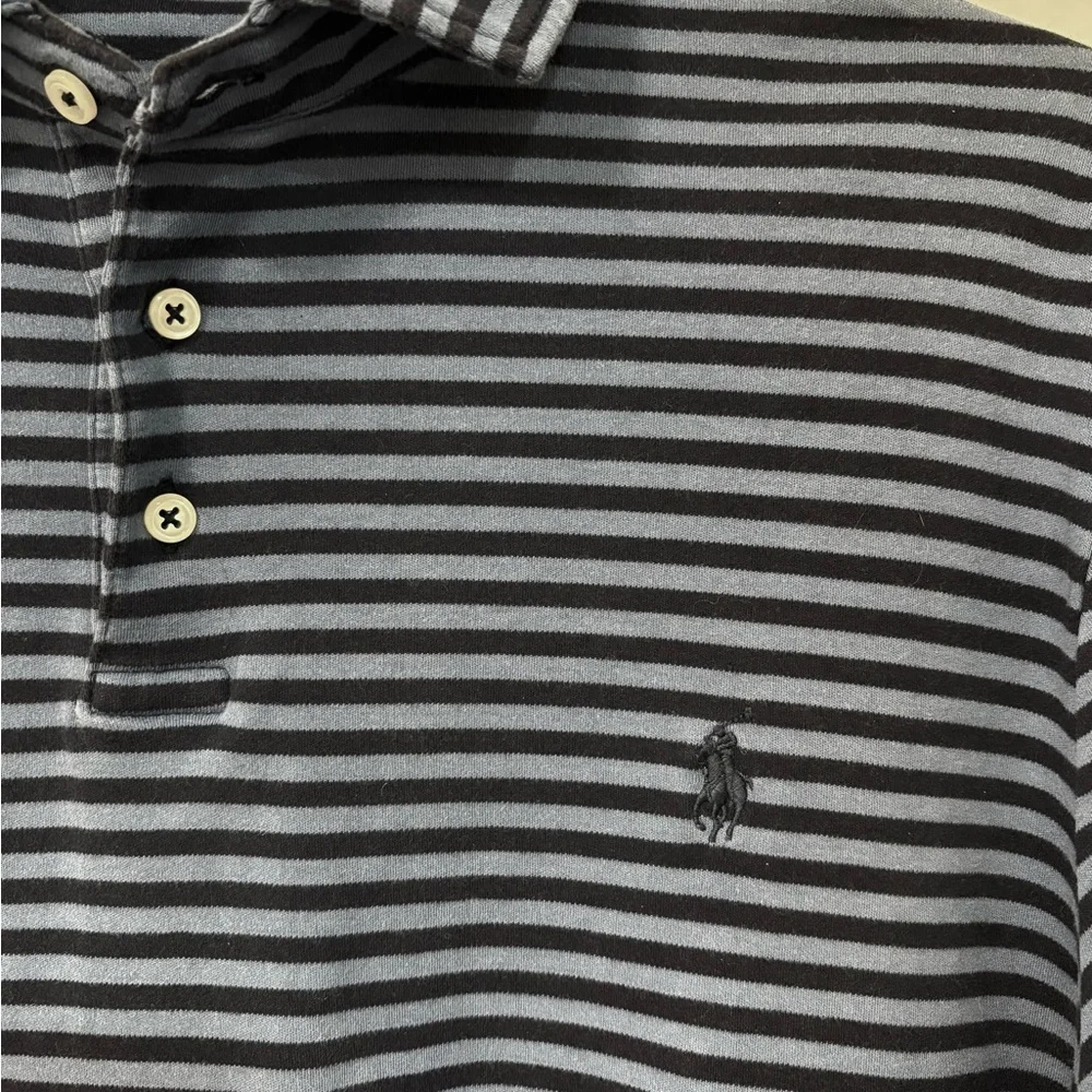 Polo Ralph Lauren Striped Shirt Navy/Light Blue Golf Preppy Collared‎ Men’s XL